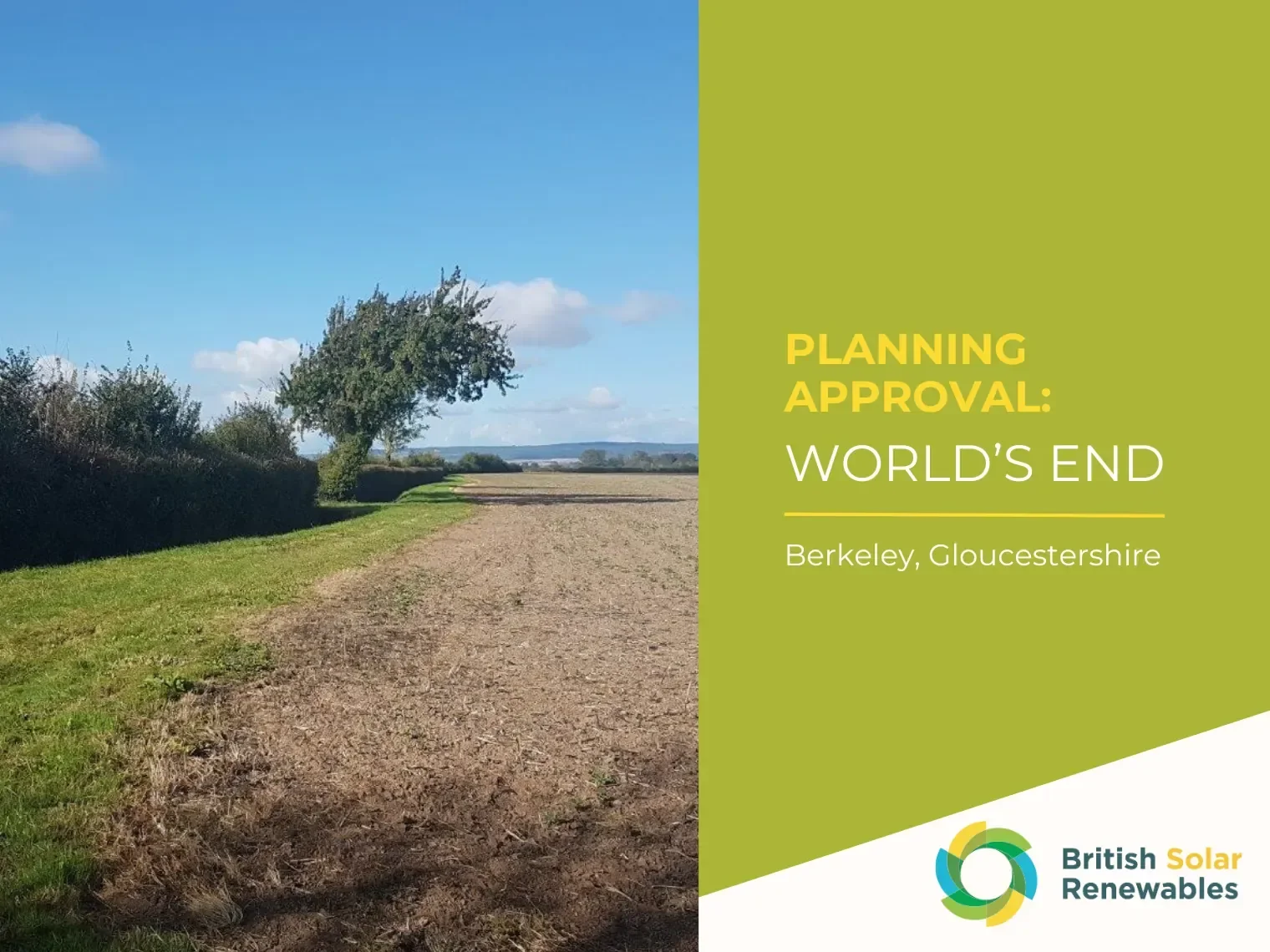 British Solar Renewables World’s End Solar Park Receives Planning Approval.